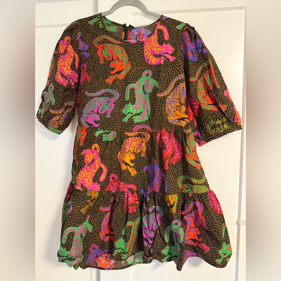 Farm Rio Womens Leopard Mini Dres - Picture 7 of 7